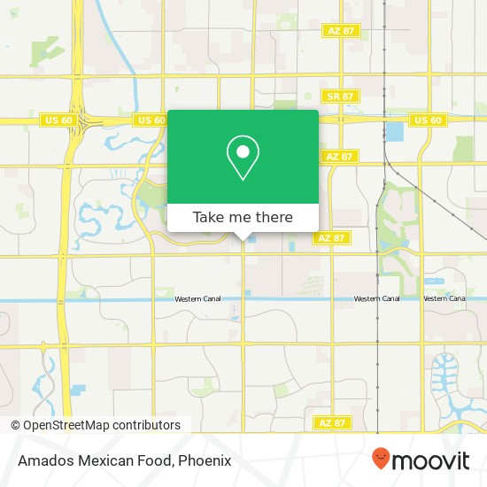 Amados Mexican Food map