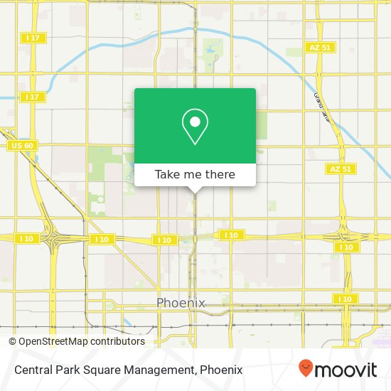 Central Park Square Management map