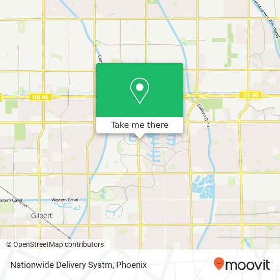 Mapa de Nationwide Delivery Systm