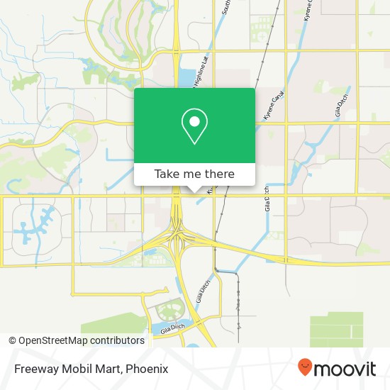 Mapa de Freeway Mobil Mart