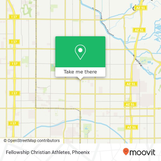 Fellowship Christian Athletes map
