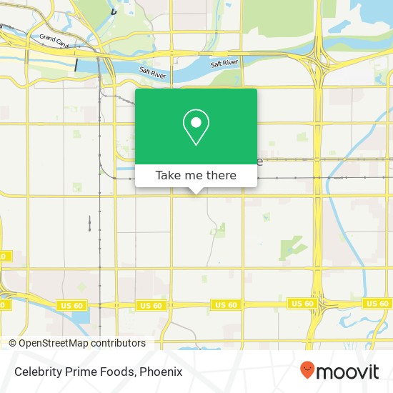 Celebrity Prime Foods map