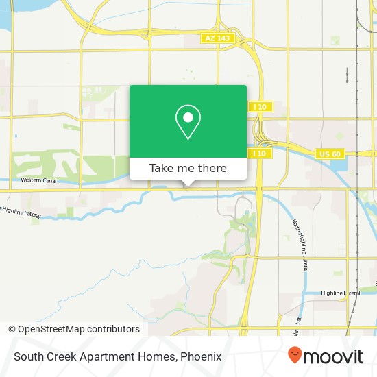 Mapa de South Creek Apartment Homes