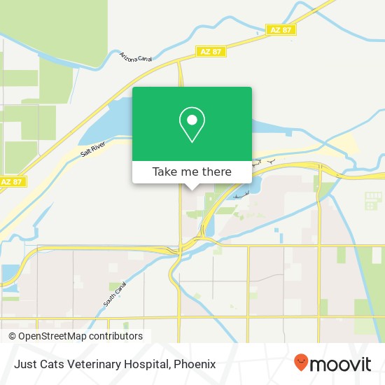 Mapa de Just Cats Veterinary Hospital