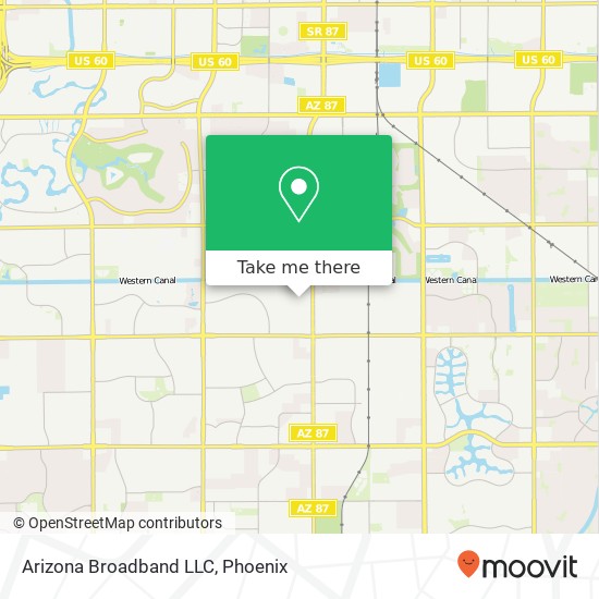 Mapa de Arizona Broadband LLC