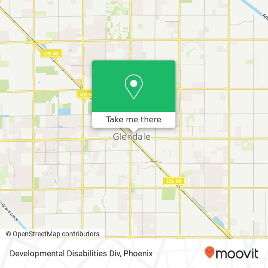 Developmental Disabilities Div map