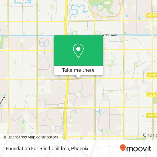 Foundation For Blind Children map