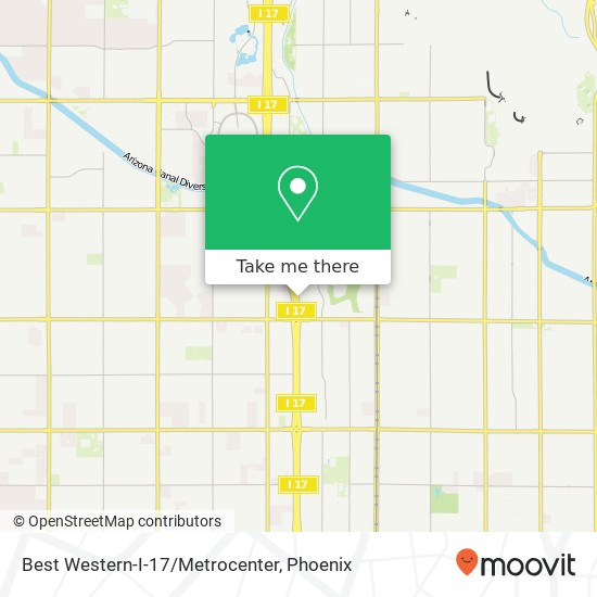 Best Western-I-17/Metrocenter map