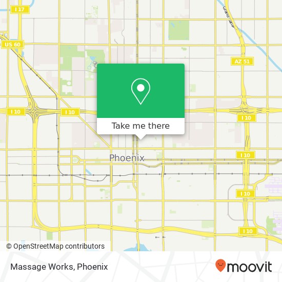 Massage Works map