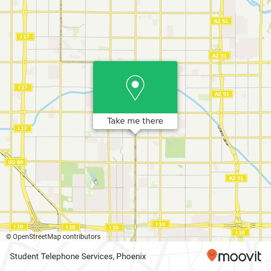 Mapa de Student Telephone Services