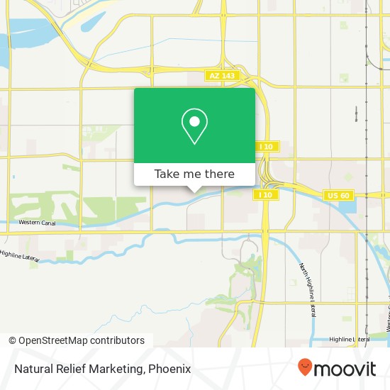 Mapa de Natural Relief Marketing