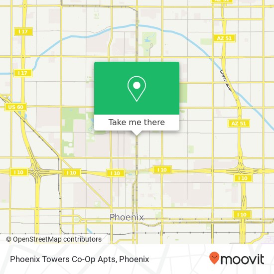 Phoenix Towers Co-Op Apts map