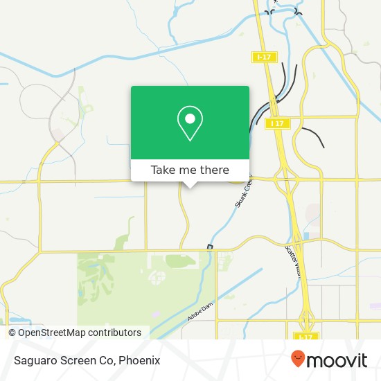 Mapa de Saguaro Screen Co