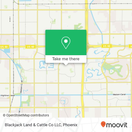 Blackjack Land & Cattle Co LLC map