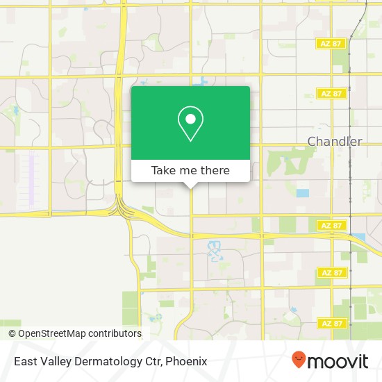 East Valley Dermatology Ctr map