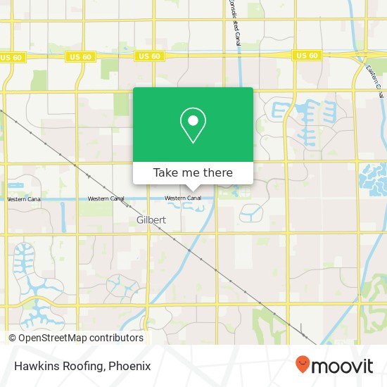 Hawkins Roofing map