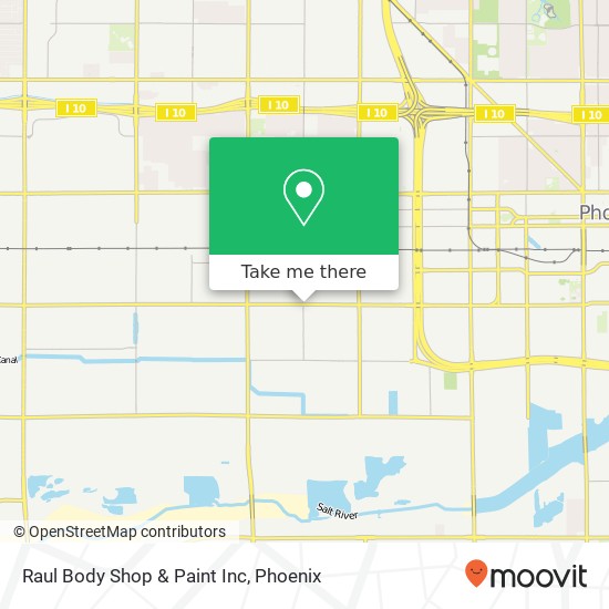 Raul Body Shop & Paint Inc map