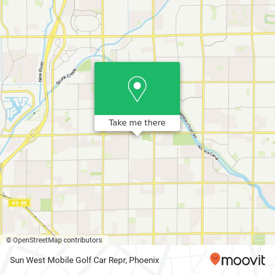 Mapa de Sun West Mobile Golf Car Repr