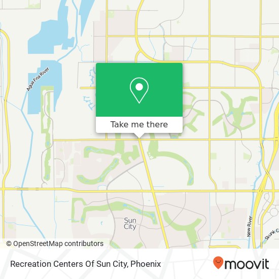 Recreation Centers Of Sun City map