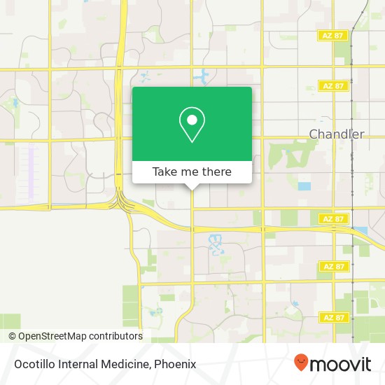 Mapa de Ocotillo Internal Medicine