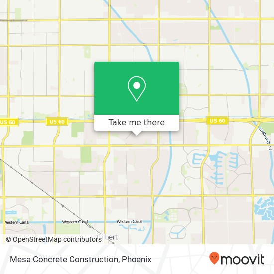 Mesa Concrete Construction map