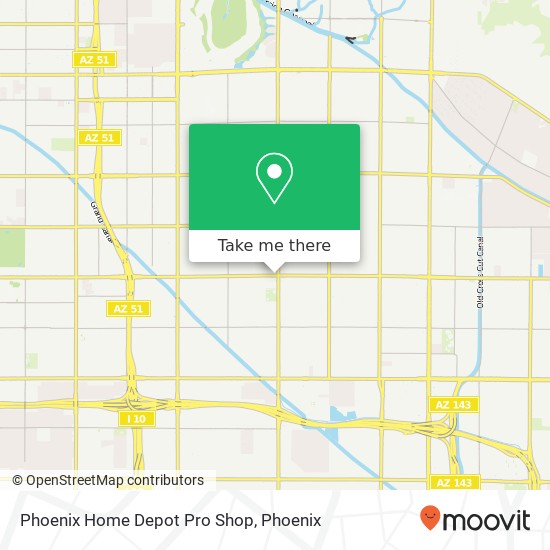 Mapa de Phoenix Home Depot Pro Shop