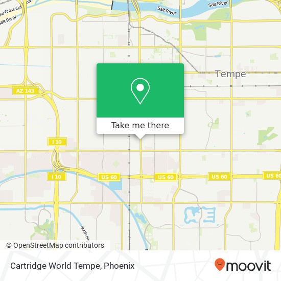 Mapa de Cartridge World Tempe