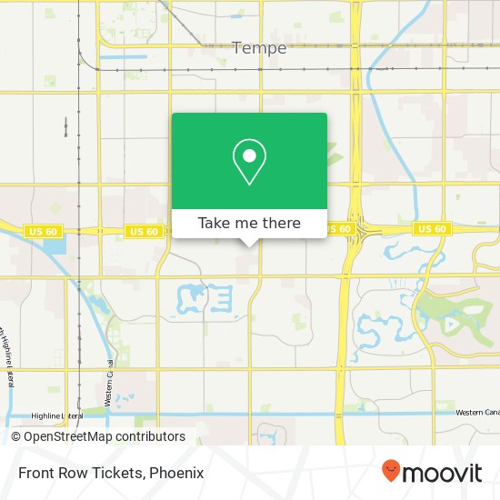 Mapa de Front Row Tickets