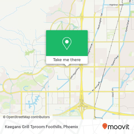 Mapa de Keegans Grill Tproom Foothills