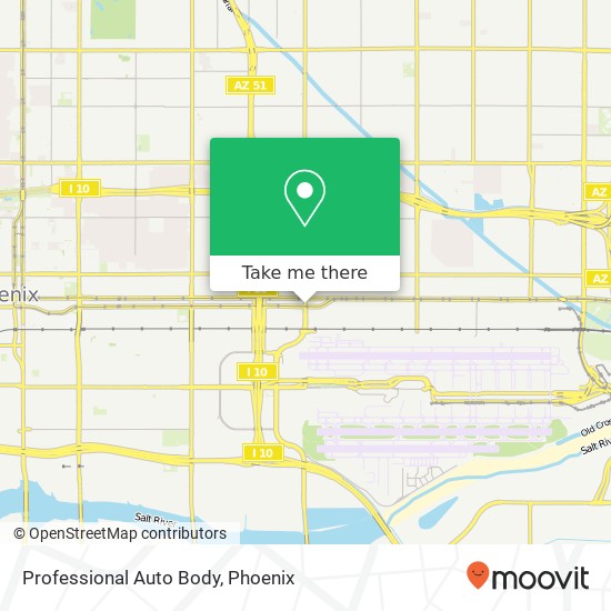 Professional Auto Body map