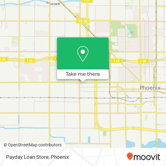 Payday Loan Store map