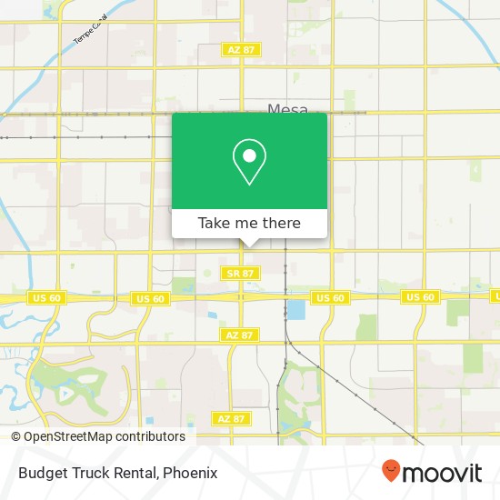 Budget Truck Rental map