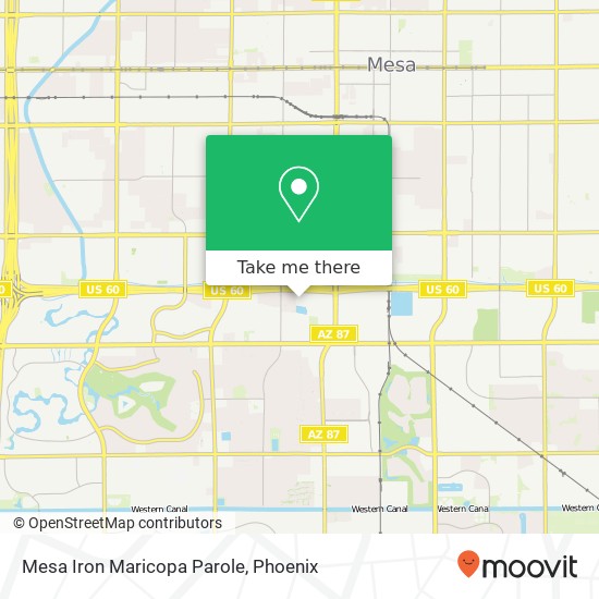 Mesa Iron Maricopa Parole map