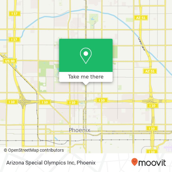 Arizona Special Olympics Inc map