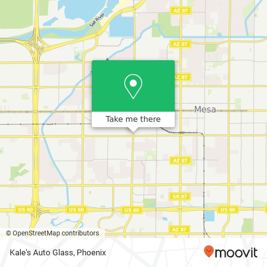 Kale's Auto Glass map