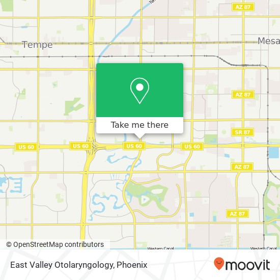 East Valley Otolaryngology map