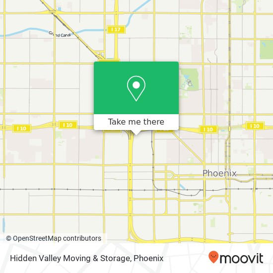 Mapa de Hidden Valley Moving & Storage