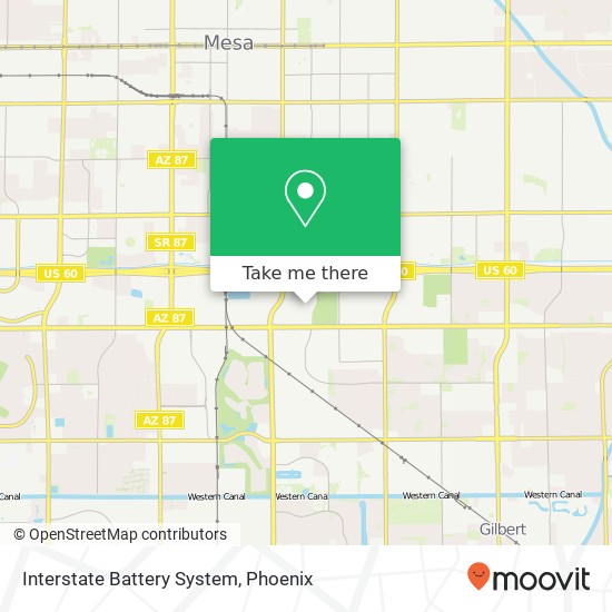 Mapa de Interstate Battery System