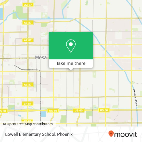 Lowell Elementary School map