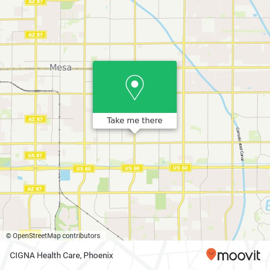 CIGNA Health Care map