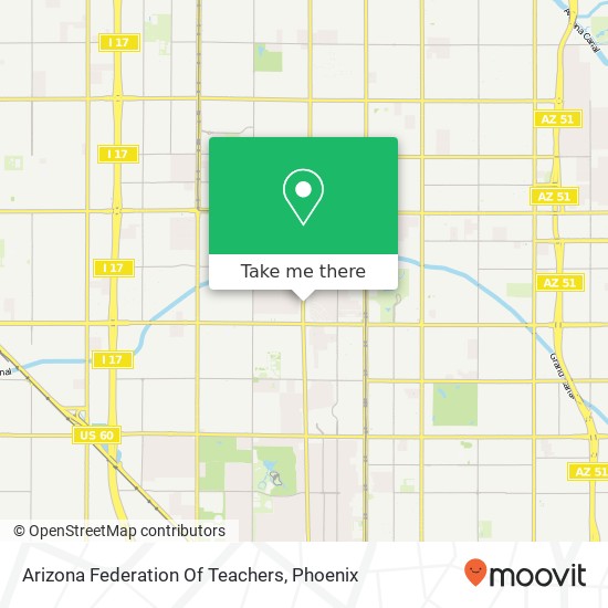 Mapa de Arizona Federation Of Teachers