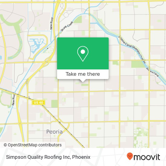 Simpson Quality Roofing Inc map