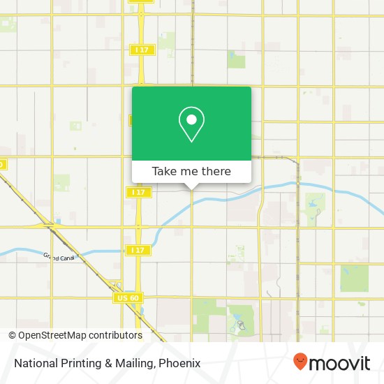 National Printing & Mailing map