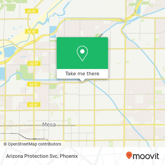 Mapa de Arizona Protection Svc