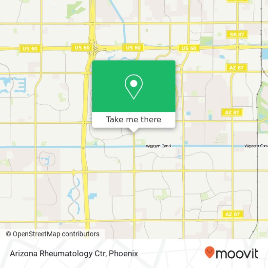 Arizona Rheumatology Ctr map