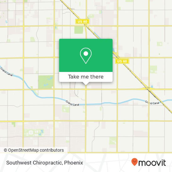 Southwest Chiropractic map