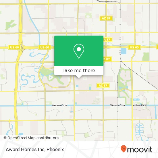 Award Homes Inc map