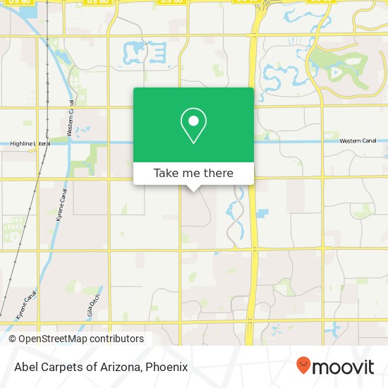 Abel Carpets of Arizona map