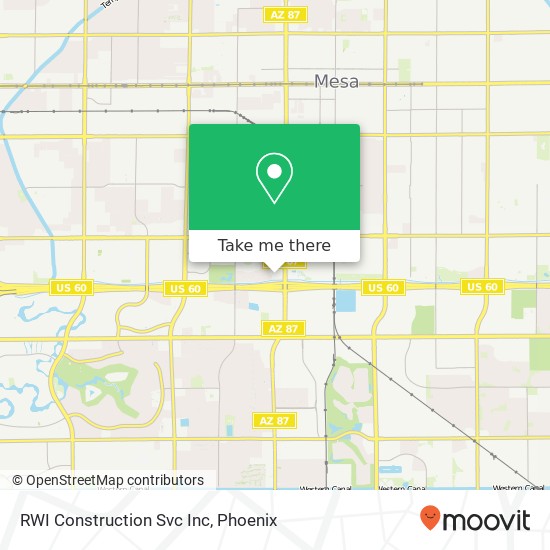 RWI Construction Svc Inc map