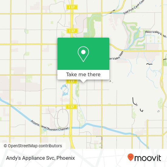 Andy's Appliance Svc map